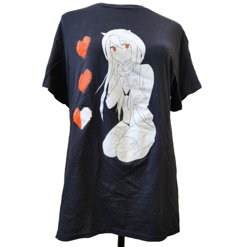Lewd Complex Love Aiko Anime Black T-shirt Size Medium